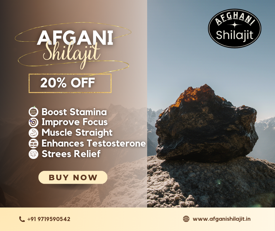 Pure Afgani Shilajit Resin (50g) | 100% Wild-Harvested | Lab-Tested by India